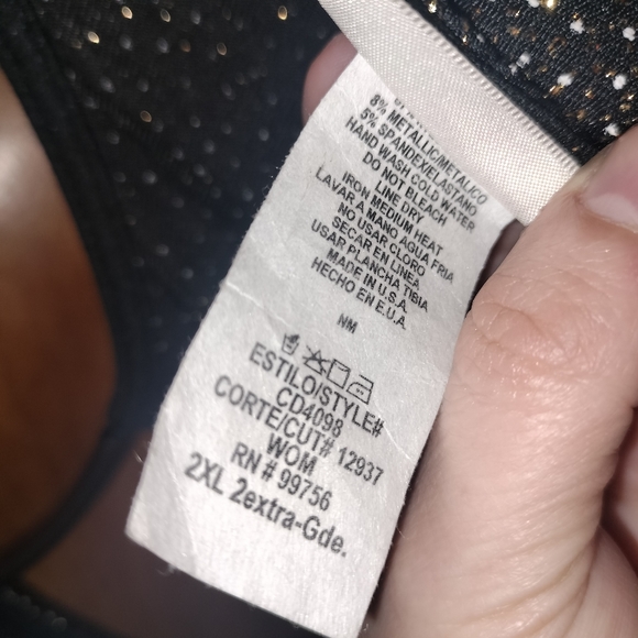 NEW Check It Out Plus Size Gown Metallic Gold Glitter Dress 2X, 2XL - Picture 11 of 11